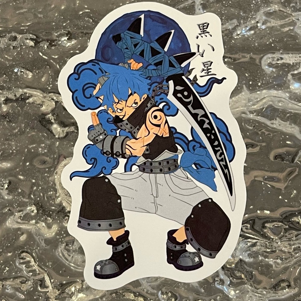 5/$10 Waterproof Vinyl Sticker Black Star Soul Eater